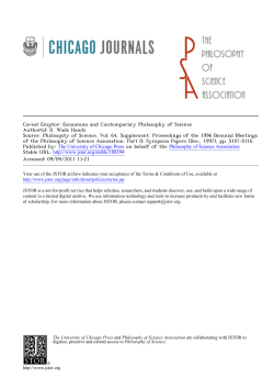 Economics and Contemporary Philosophy of Science