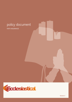 policy document - Ecclesiastical Insurance