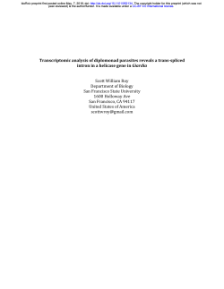 Transcriptomic analysis of diplomonad parasites reveals a