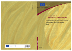 Socio-economic change, individual reactions and the