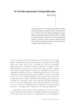 The E-Cat`s Meow: Exploring Activity in Translingual
