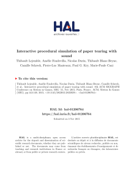 Interactive procedural simulation of paper tearing with - HAL