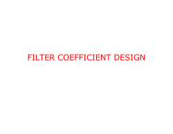 25:Filter Coefficient Design