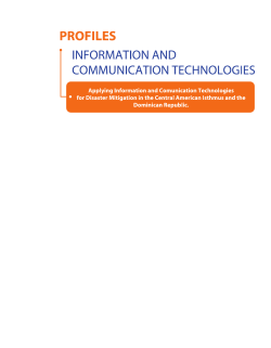 Applying ICT`s for Disaster Mitigation in the Central American Isthmus
