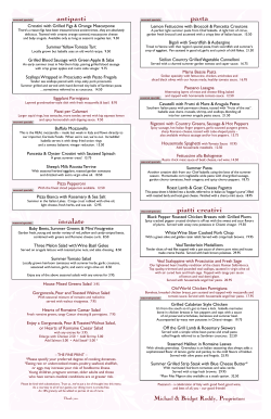 pasta piatti creativi antipasti insalate