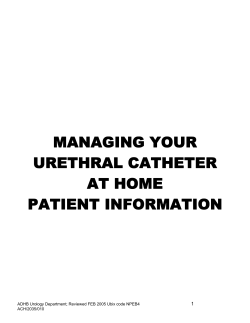 Managing Your Urethral Catheter at Home