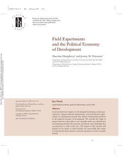 Field Experiments and the Political Economy of
