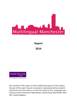 the report - Multilingual Manchester