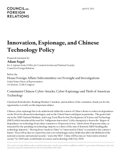 Innovation, Espionage, and Chinese