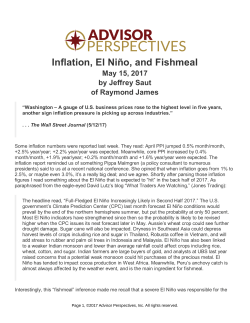 Inflation, El Ni&ntilde;o, and Fishmeal