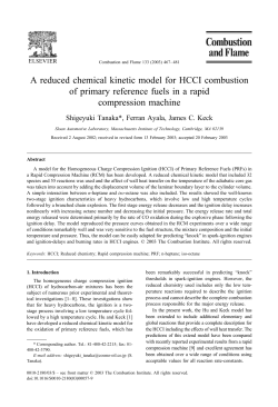 A reduced chemical kinetic model for HCCI combustion