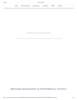 particle accelerators - The Institute for Research in Electronics and
