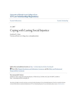 Coping with Lasting Social Injustice
