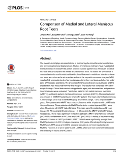 Comparison of Medial and Lateral Meniscus Root Tears