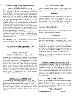 Scripture Readings: 6th Sunday of Easter Next