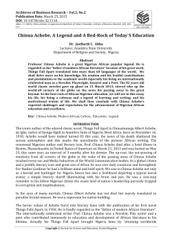 Advances In Social Sciences Research Journal