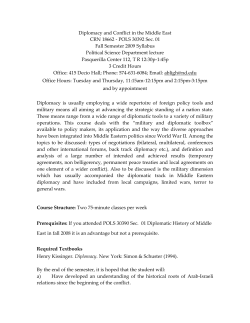 Diplomacy and Conflict in the Middle East