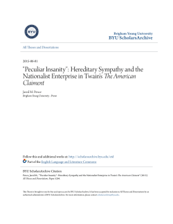 Peculiar Insanity - BYU ScholarsArchive