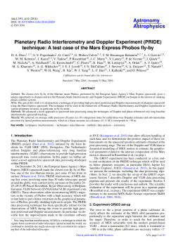Planetary Radio Interferometry and Doppler Experiment \(PRIDE