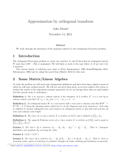 orthogonal Procrustes problem