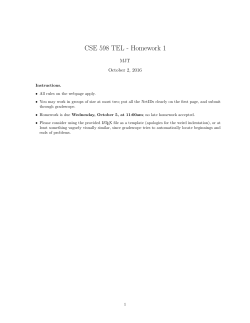 CSE 598 TEL - Homework 1