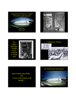 Preservation of Web-Based Materials - Bibliotheca Alexandrina