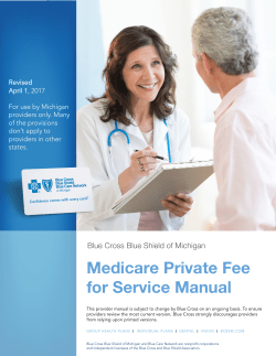 Medicare Private Fee for Service Manual