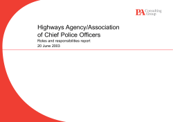 Highways Agency/Association of Chief Police Officers