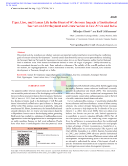 Tiger, Lion, and Human Life in the Heart of Wilderness: Impacts of
