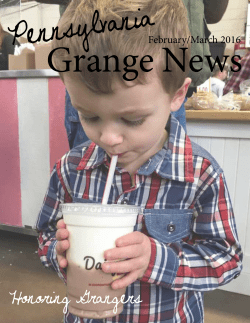 Honoring Grangers - Pennsylvania State Grange