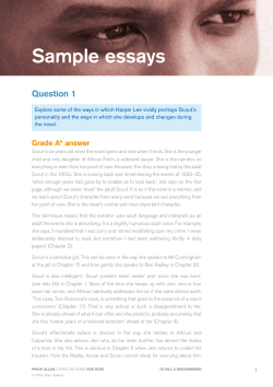 Sample essays - Philip Allan Literature Guides