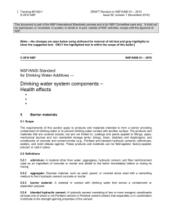 Drinking water system components &ndash; Health effects