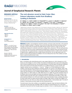 The rock abrasion record at Gale Crater: Mars Science