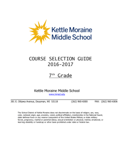 COURSE SELECTION GUIDE 2016