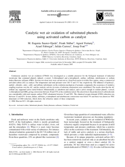 Catalytic wet air oxidation of substituted phenols using