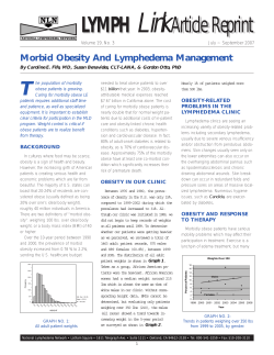 Morbid Obesity And Lymphedema Management