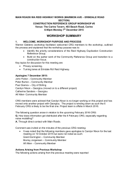 CRG Meeting #12 Minutes