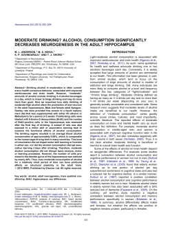 Moderate drinking? Alcohol consumption significantly decreases
