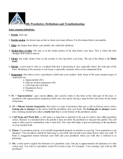 Below Knee - Troubleshooting
