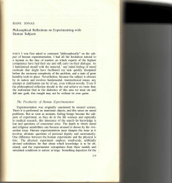 Philosophical Reflections on Experimenting with Human Subjects