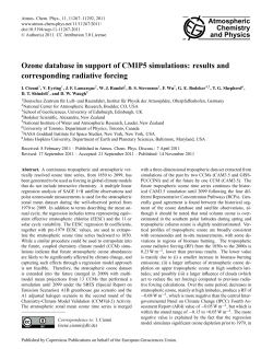 Ozone database in support of CMIP5 simulations