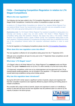 FAQs &ndash; Overlapping Competition Regulation in relation to LTA