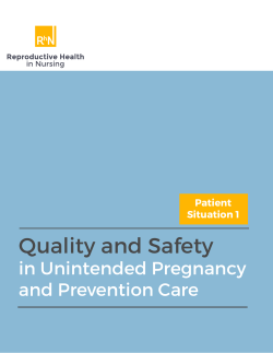 Patient Situation 1 PDF - Reproductive Health in Nursing