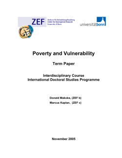 POVERTY MEASURES - Center for Development Research (ZEF)