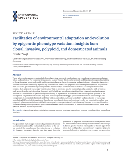 Facilitation of environmental adaptation and