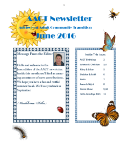 AACT June 2016 Newsletter