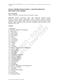 Social Problem Diagnosis: A Sociopathology