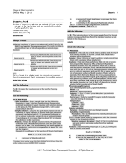 Stearic Acid - US Pharmacopeial Convention
