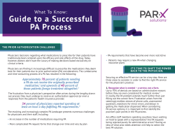 Guide to a Successful PA Process