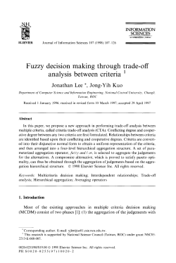 Fuzzy decision making through trade
